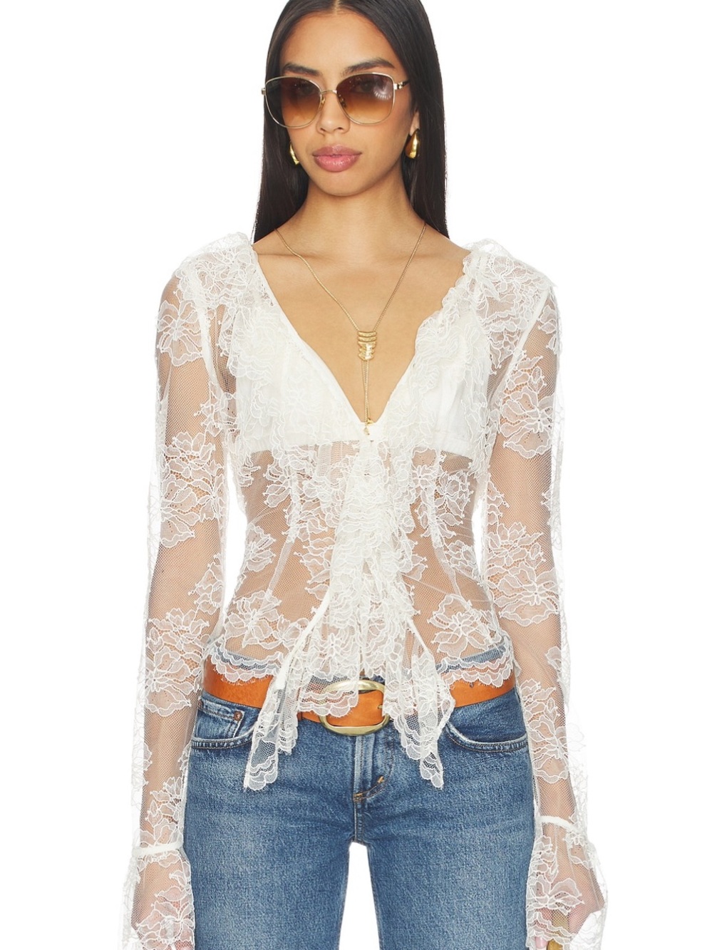 Tularosa Beatrice Top in White